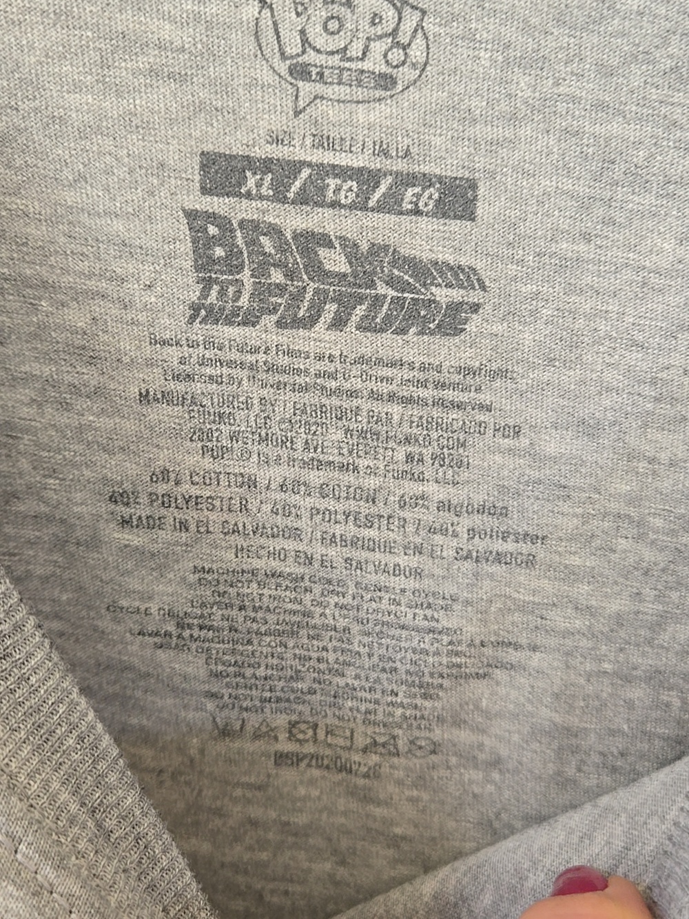 Mens Back to the Future Funko Gray Graphic Tee - Picture 2 of 5